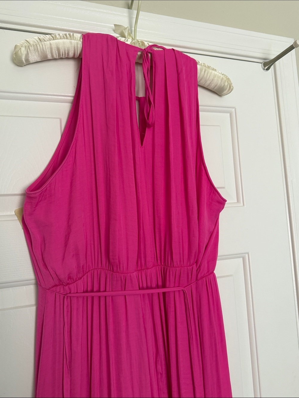 Jennifer Lopez Sleeveless Hot Pink Maxi Dress, size XL. NWOT perfect cute belt. - Picture 6 of 12